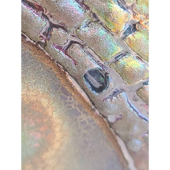 William K. Turner Raku Art Pottery Iridescent Textured Large Vase 13½" Signed - Picture 13 of 16